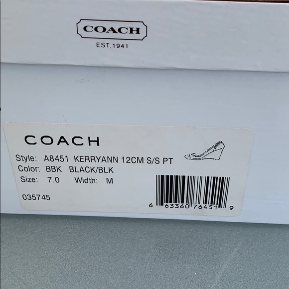 Coach Kerryann Black Pumps - Picture 9 of 11